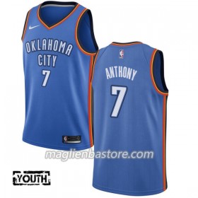 Maglia NBA Oklahoma City Thunder Carmelo Anthony 7 Nike 2017-18 Blu Swingman - Bambino